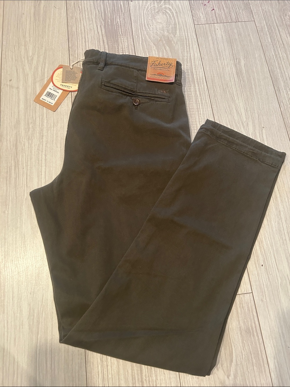 Faherty Dark Olive Chino Pants